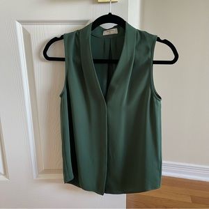 Babaton sleeveless power blouse aritzia